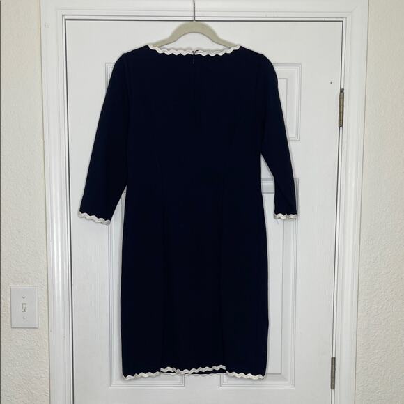 TALBOTS REFINED PONTE RICKRACK TRIMMED SHEATH DRESS SIZE 2 - Picture 5 of 6